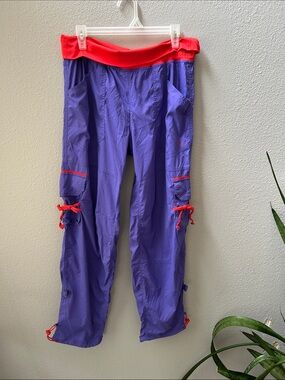 Zumba Fitness Purple with Red Waistband Pants L